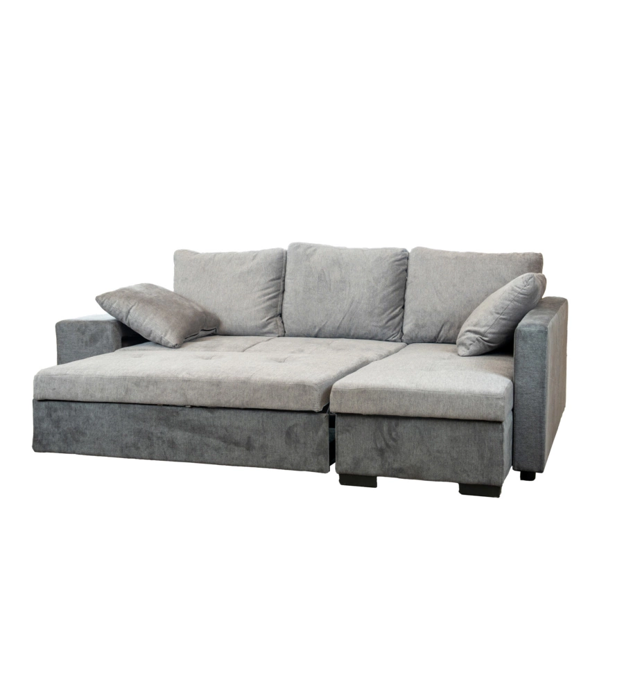 DIVANO ANGOLARE "JESSY" CON CONTENITORE POUF E PENISOLA DESTRA 247X155X94 CM